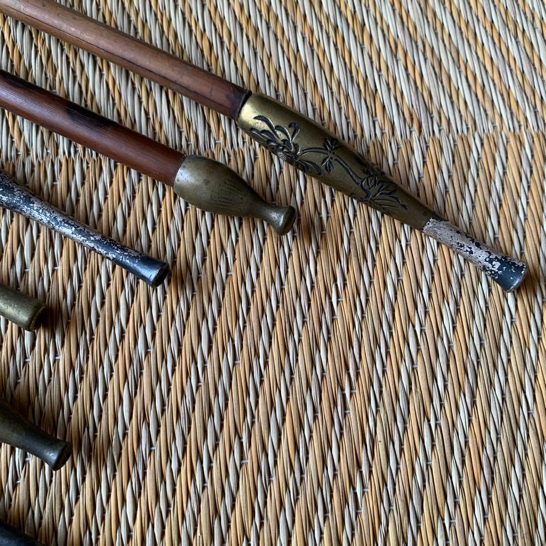 鉛管 キセル 金工 時代物 8本