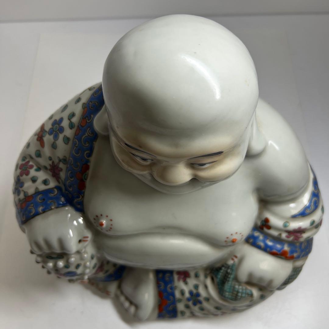 中国清時代　粉彩布袋　西江印　高さ約26㎝　東Y7-1224☆2Fトヒチサ