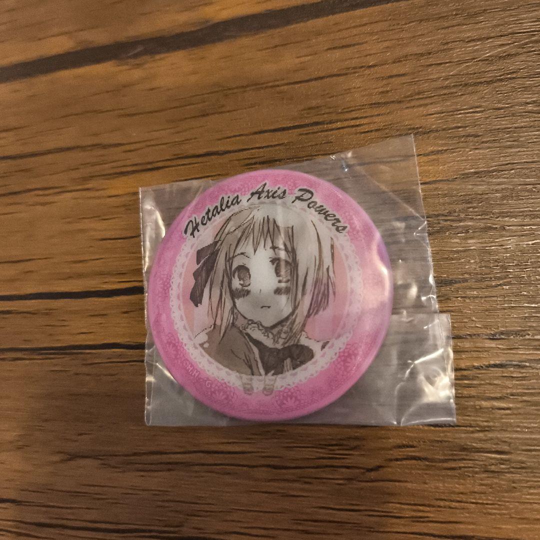 ヘタリア　チェンジング缶バッジ　リヒテンシュタイン　女の子だらけだよっ！