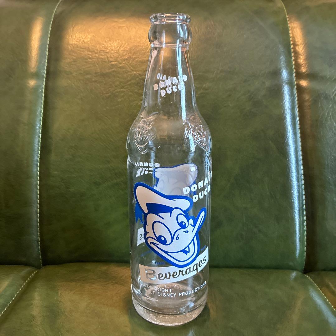 希少 50〜60's ドナルドダック ビバレッジ ガラスソーダボトル ディズニー