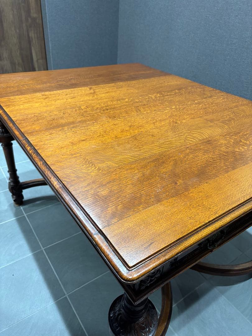 アンティーク　センターテーブル　オーク材テーブル