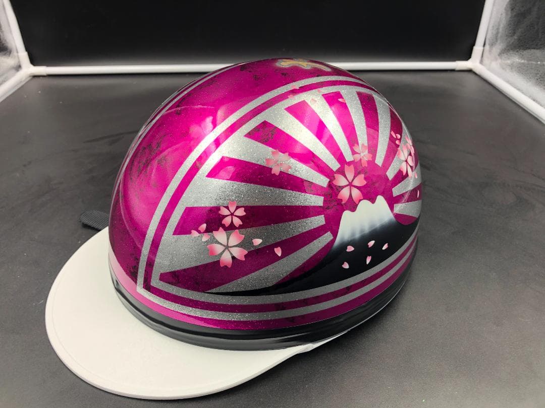 コルク半　カスタム　富士日章　三つボタン　ピンクラップ　ラメ　桜　高級クリヤ