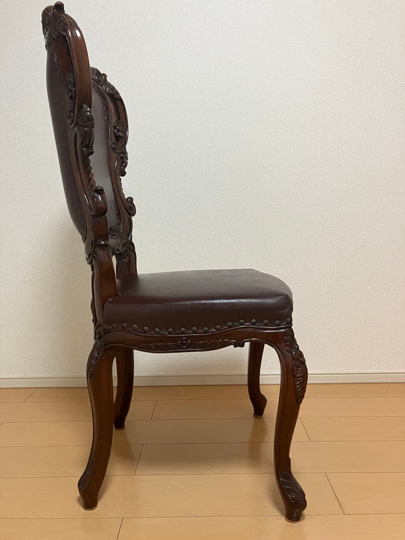 専用　アンティーク　猫足　革張り　ダイニングチェア