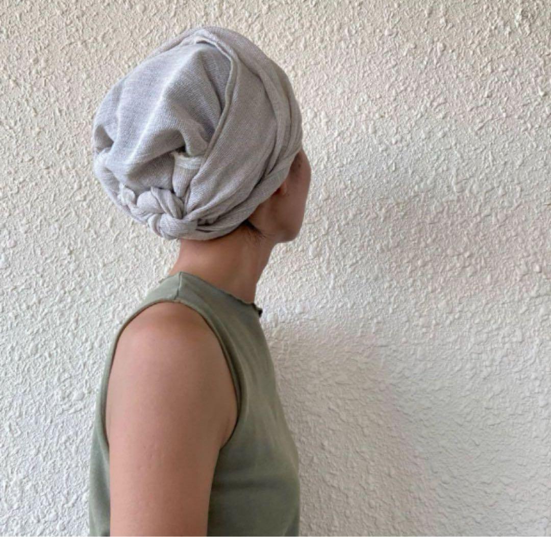 リネンメッシュ　アレンジロングリボン　ターバン　ヘアターバン　アレンジ無限