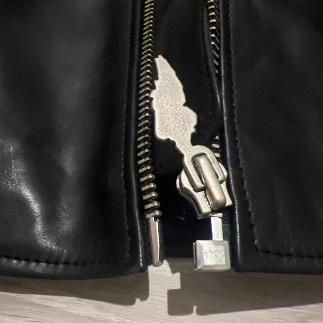 ハーレーダビットソン シングルライダース 牛革 ブラック　L