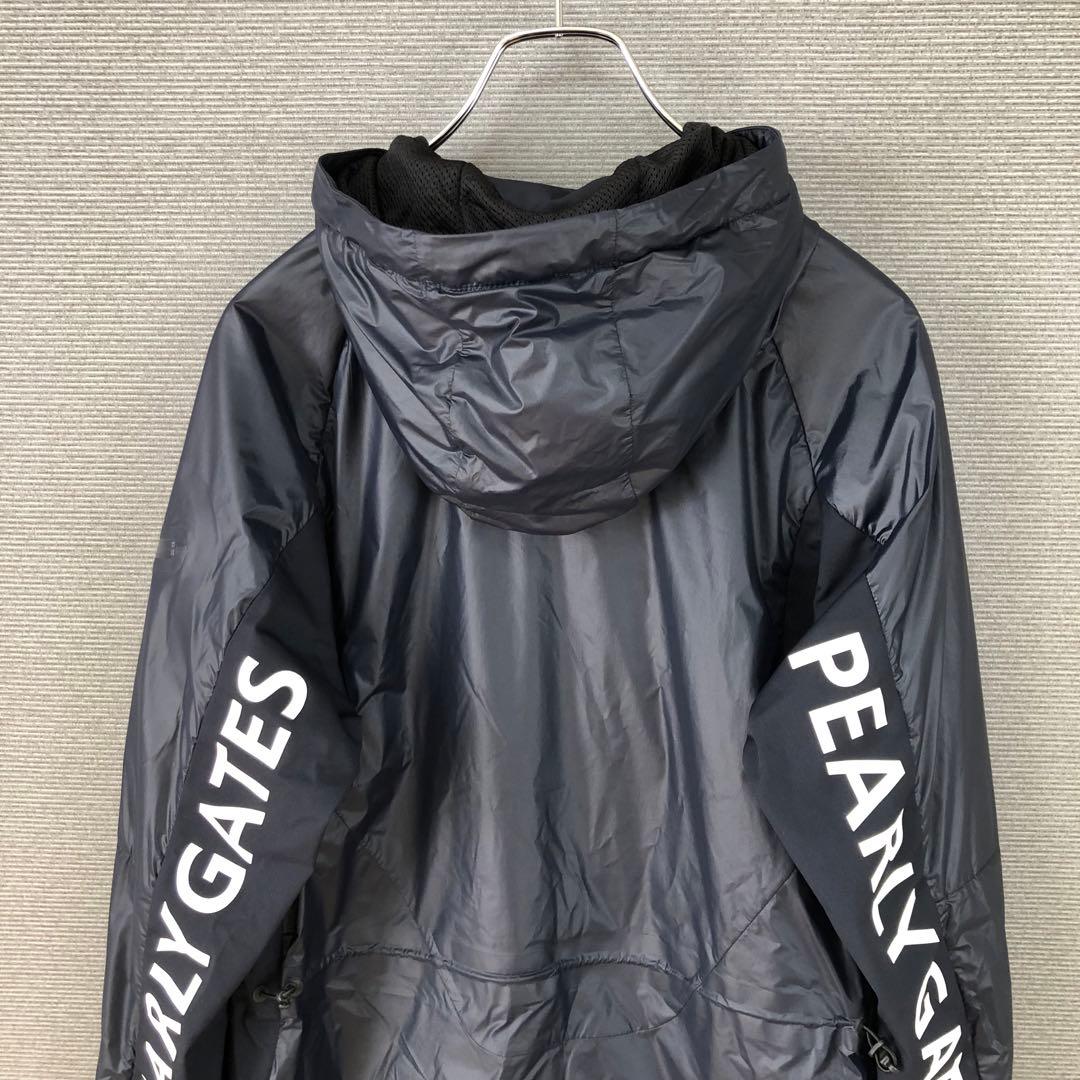 PEARLY GATES ロゴ ロング フーディコート 1 ネイビー