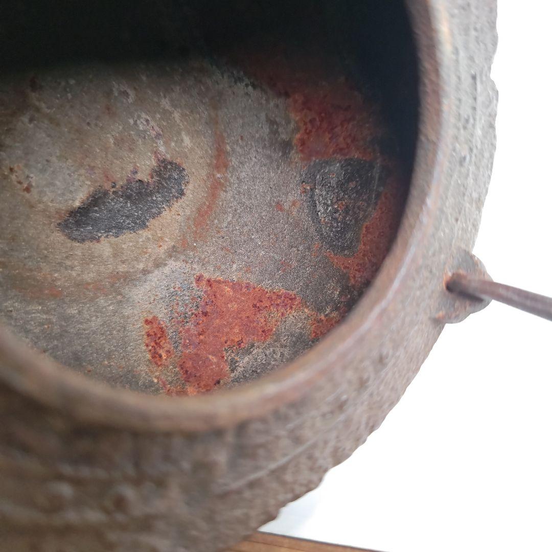 イ491 鉄瓶『銅蓋　独楽形　鉄瓶』湯沸　薬缶　茶道具　煎茶