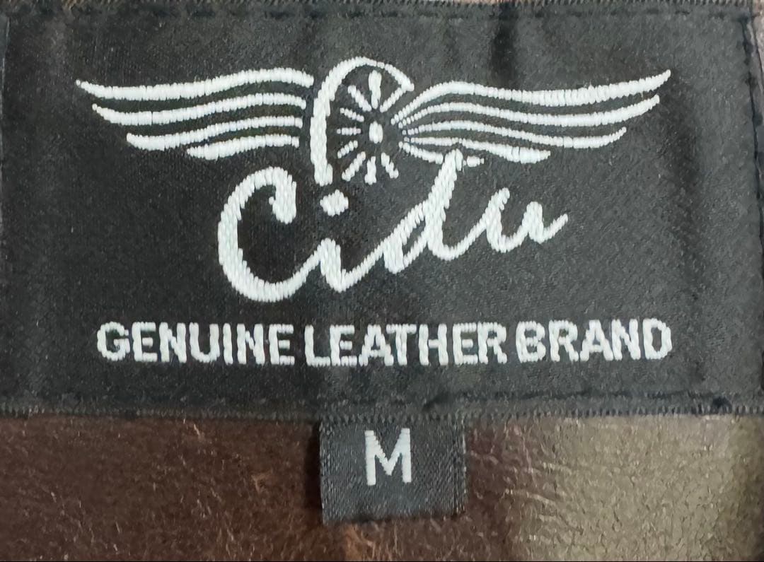 雰囲気抜群 CIDU 復刻 レザー スポーツジャケット デカTALON サイズM