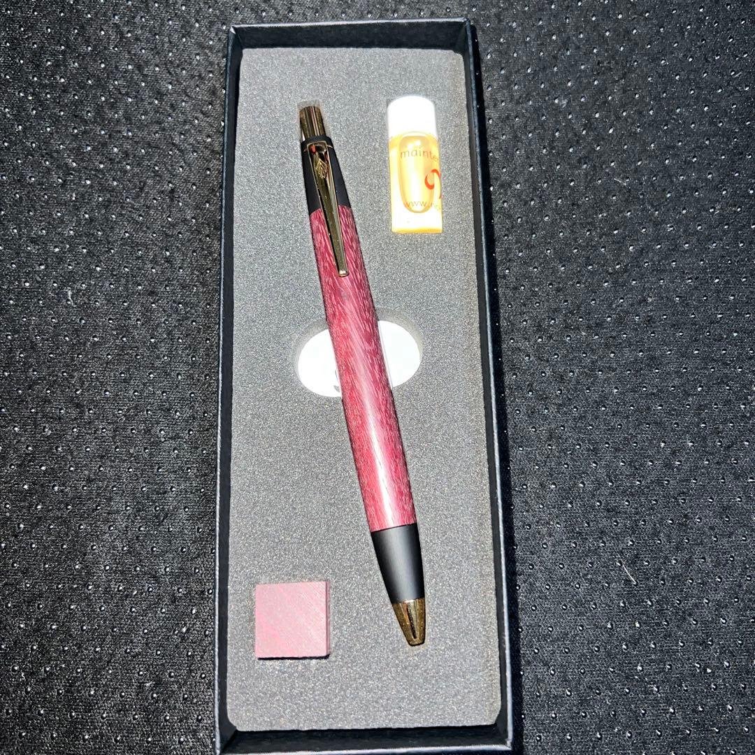 野原工芸　パープルハート　ボールペン　ゴールド