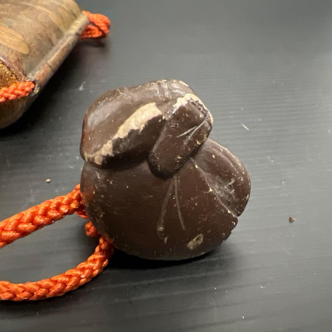 江戸時代　蒔絵印籠、ダルマ根付　73g 東Y7-1016☆2F