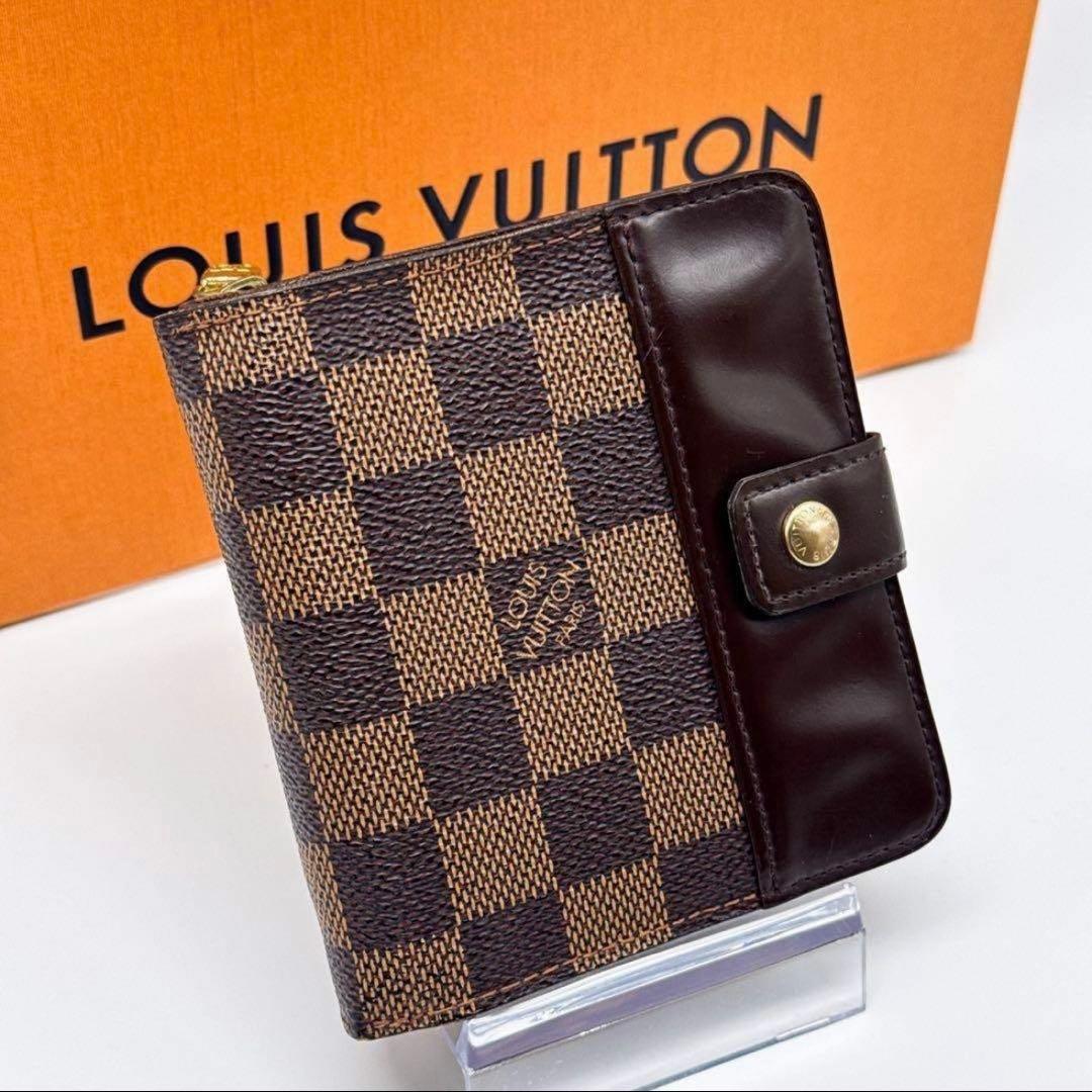 ルイヴィトン ダミエ コンパクトジップ 二つ折り財布 財布 ジッピー 