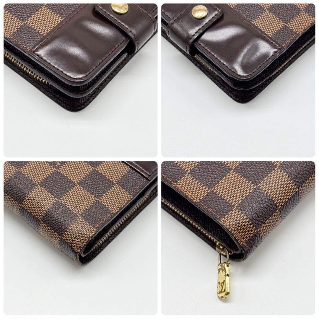ルイヴィトン ダミエ コンパクトジップ 二つ折り財布 財布 ジッピー 