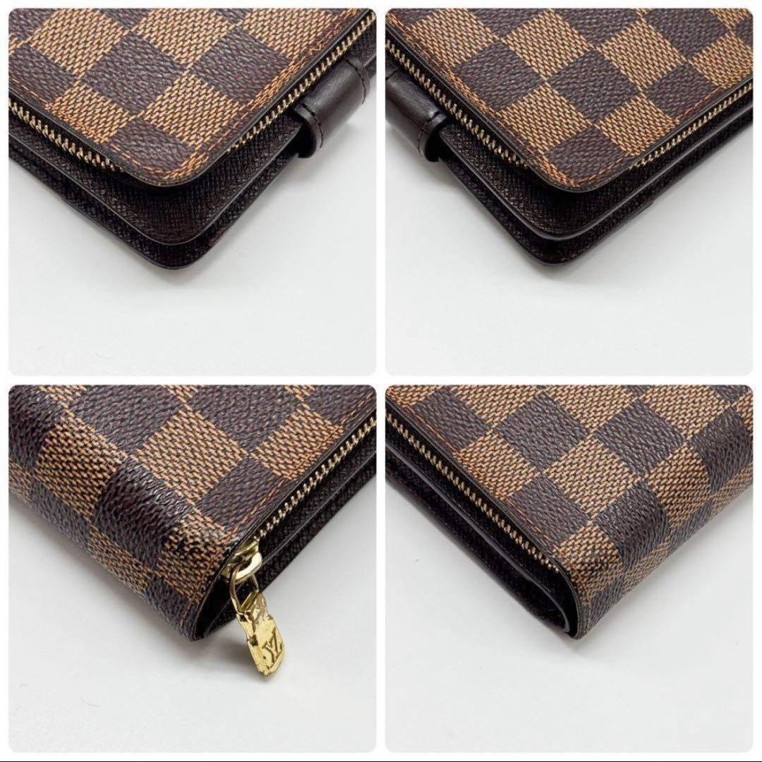 ルイヴィトン ダミエ コンパクトジップ 二つ折り財布 財布 ジッピー 