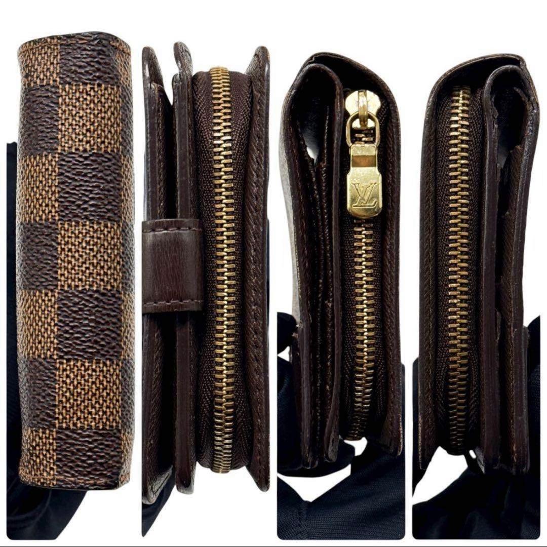 ルイヴィトン ダミエ コンパクトジップ 二つ折り財布 財布 ジッピー 
