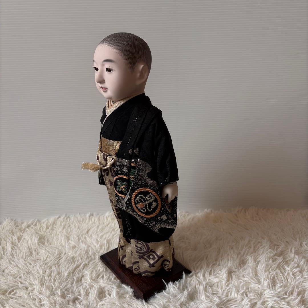 極美品 古い市松人形 45cm 箱入り 元箱 男の子