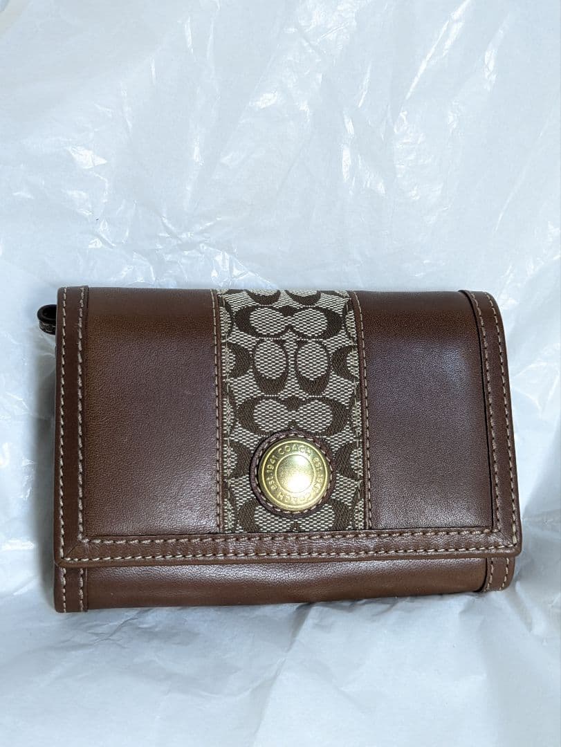 COACH 　コーチ　エルゴブラウン 二つ折り財布　未使用