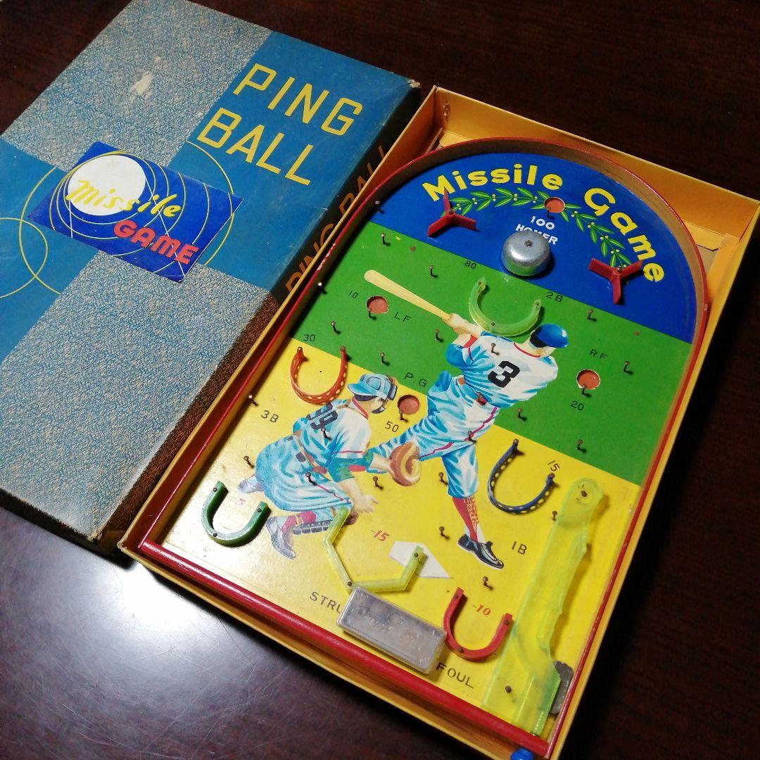 missile game PING BALL　木製ボードゲーム