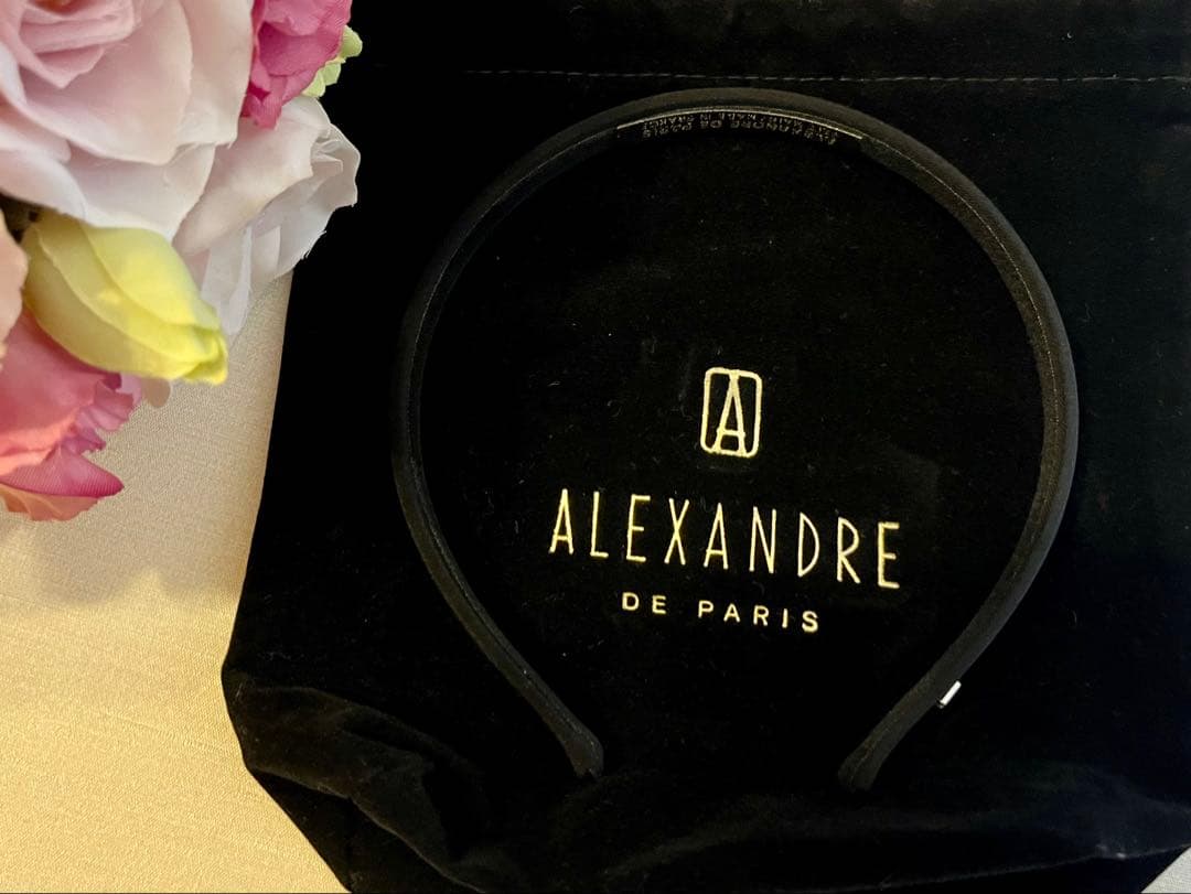 ALEXANDRE DE PARIS ブラック カチューシャ