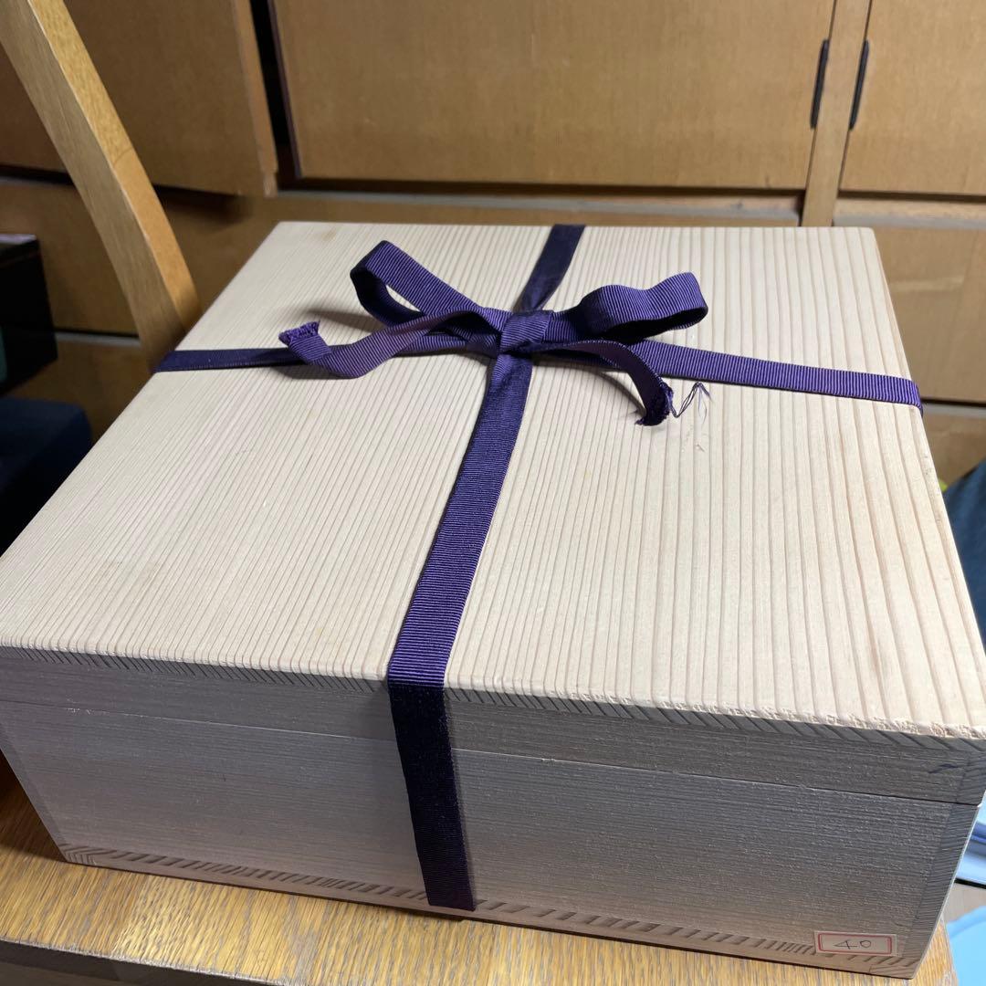 吉川正道　染付線紋銅鑼鉢