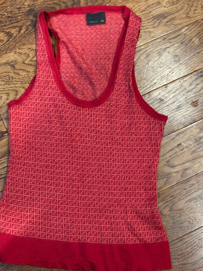 Fendi ロゴパターン タンクトップ