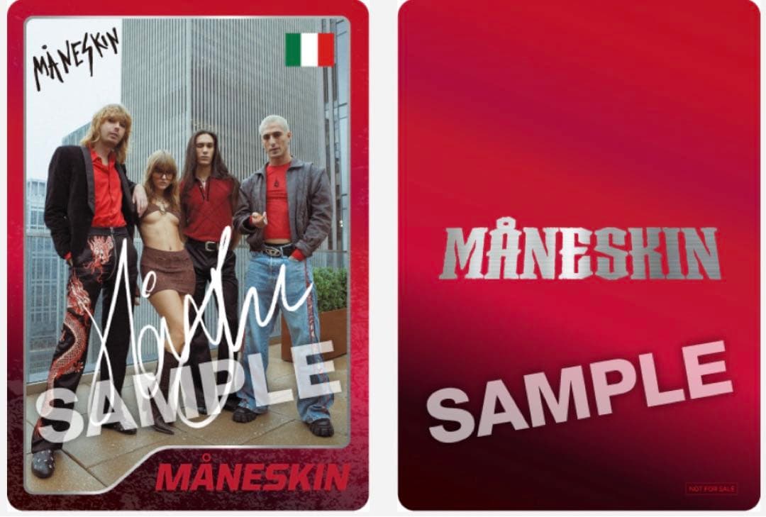 MANESKIN マネスキン　トレーディングカード　５種コンプ　非売品　トレカ