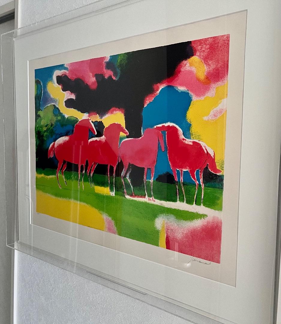 ポール ギヤマン リトグラフ 「赤い馬」