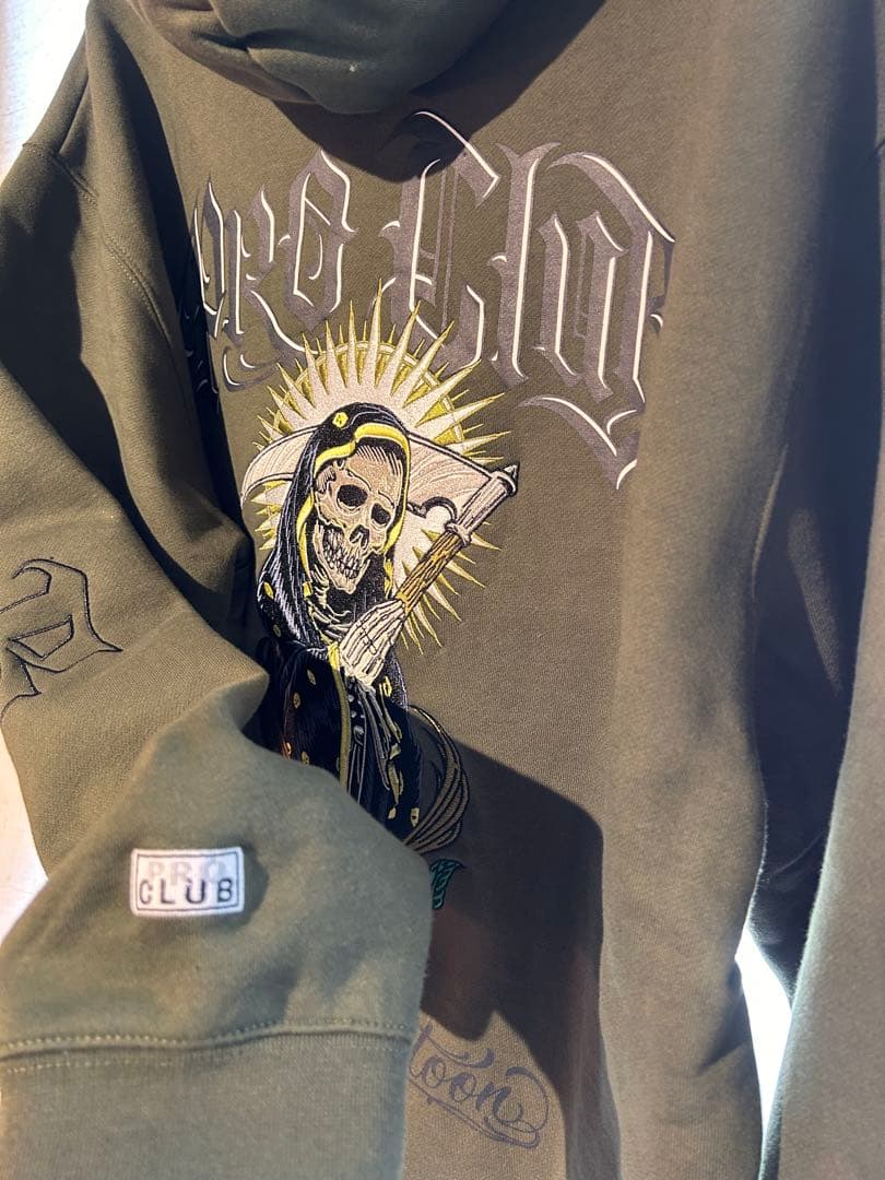 ProClub x Mister Cartoon - XL オリーブパーカー