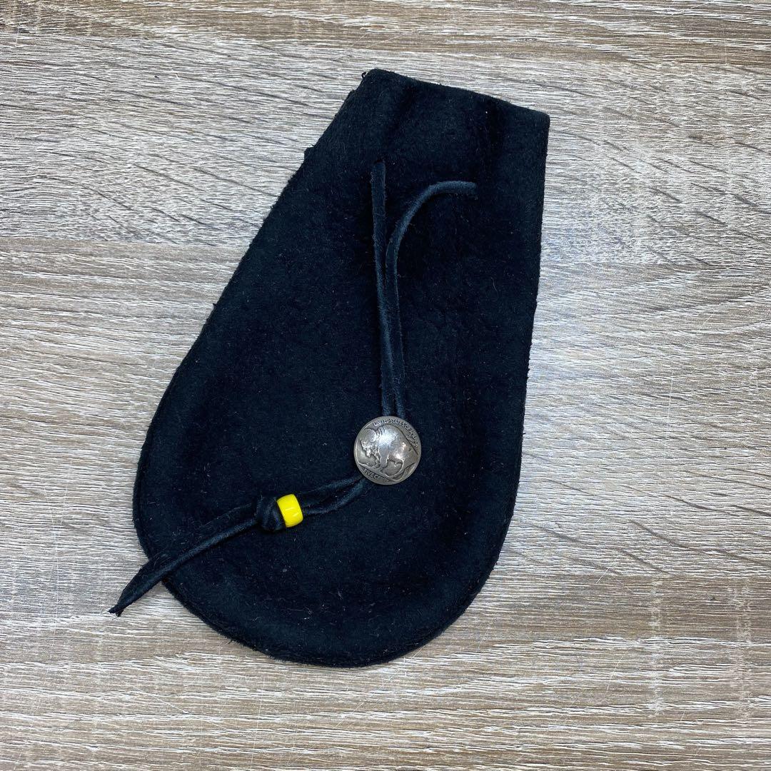 goro's ゴローズ　巾着ポーチ 小物入れ　レザー　　ブラック