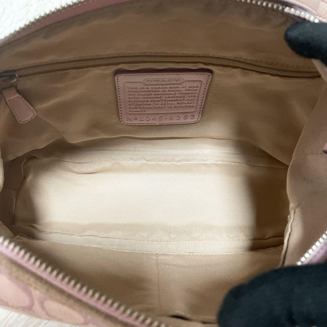 バッグ COACH shoulder bag tassel Signature pink