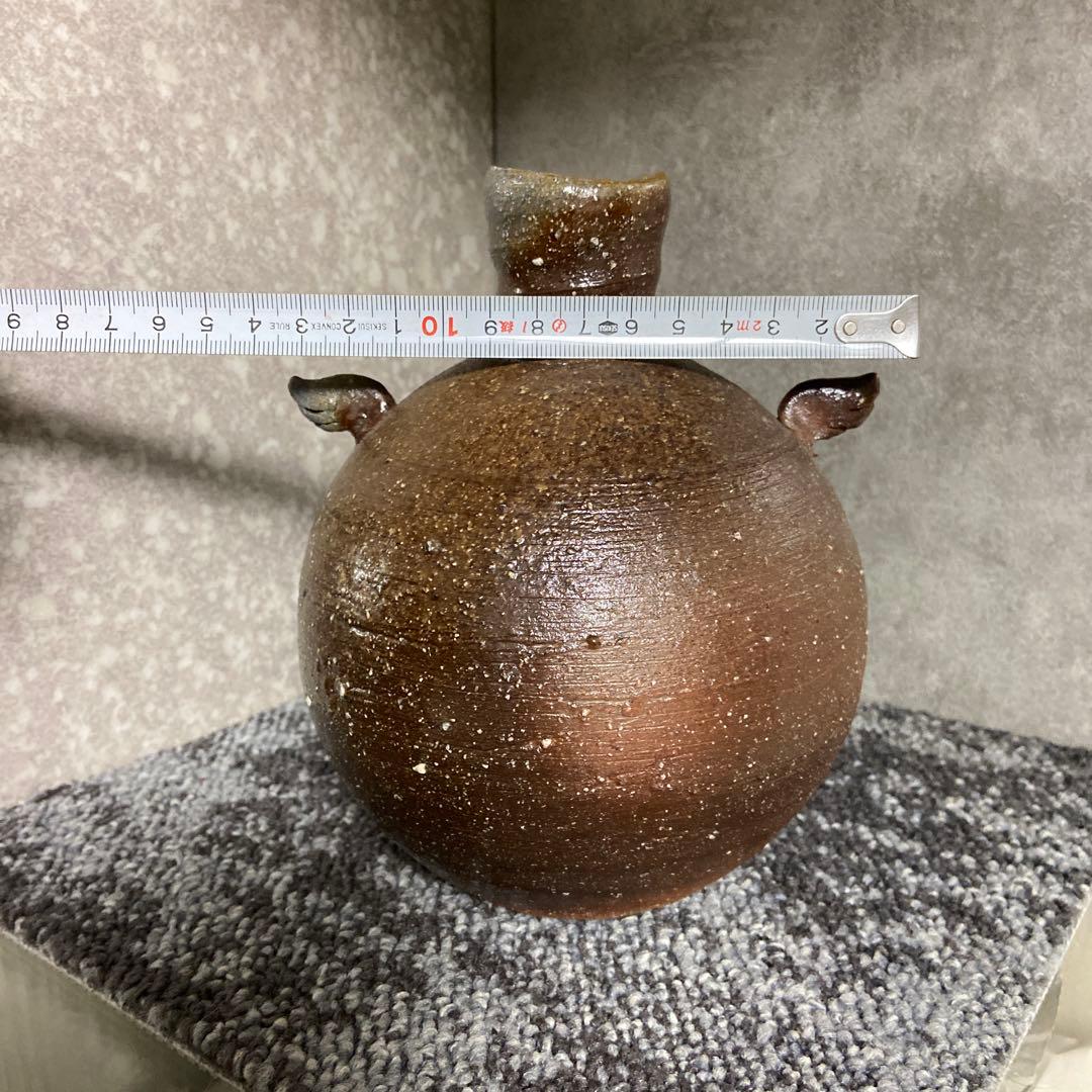 備前焼　坂井良平　羽付丸花入　花器　花瓶　一輪挿し　天使　エンジェル　インテリア