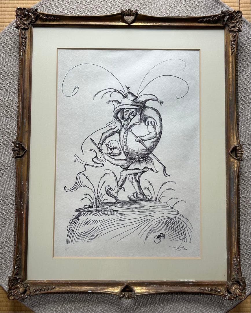 サルバドール・ダリ『パンタグリュエルのおかしな夢』1973年作品　ダリ直筆サイン