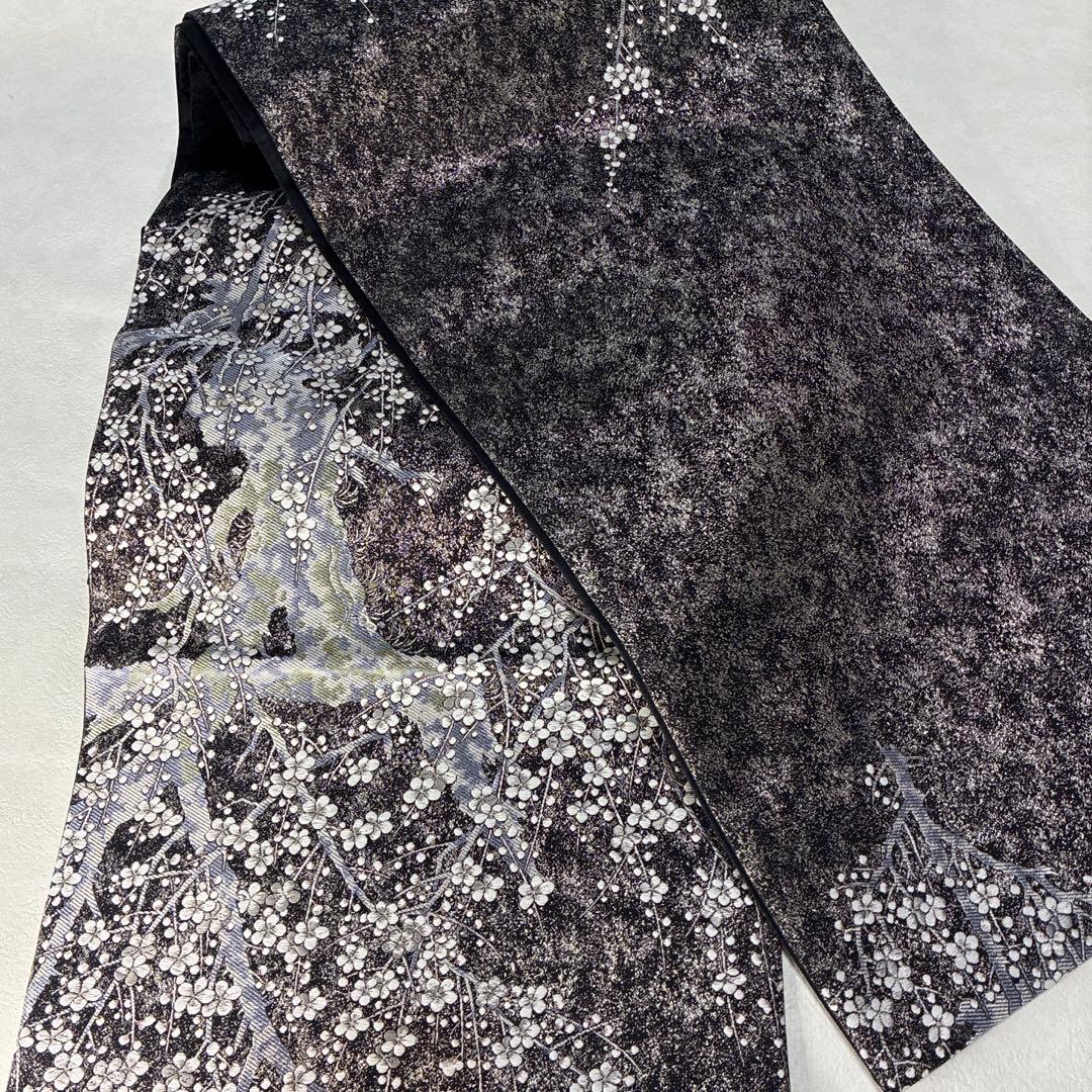 未使用　正絹西陣織大光謹製美しいキモノ掲載若冲梅花豪華袋帯