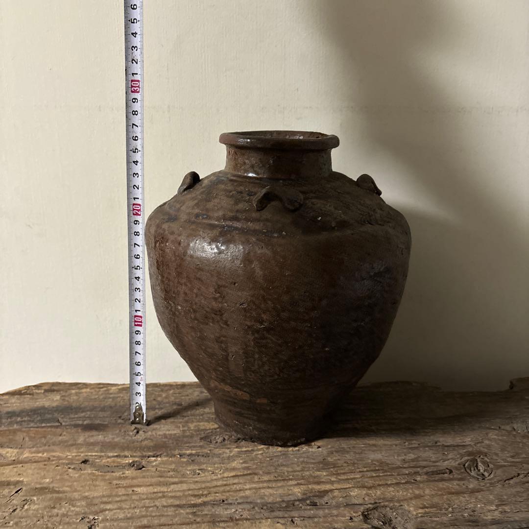 時代壷　古丹波　江戸時代前後頃　古越前　古信楽　古備前　瀬戸　骨董　花器検:李朝