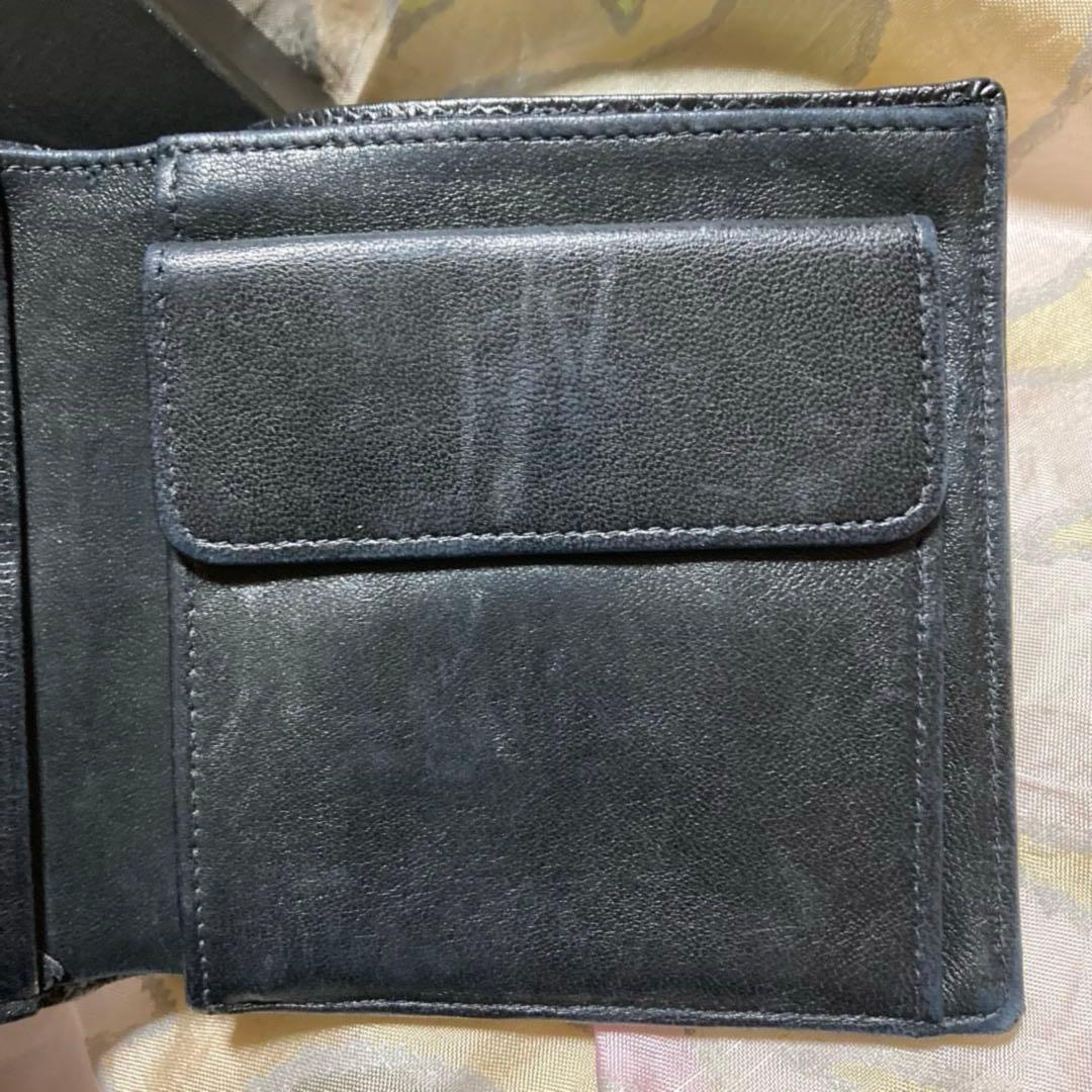 シャネル キャビアスキンココマークブラックレザー CHANEL二つ折り財布正規品