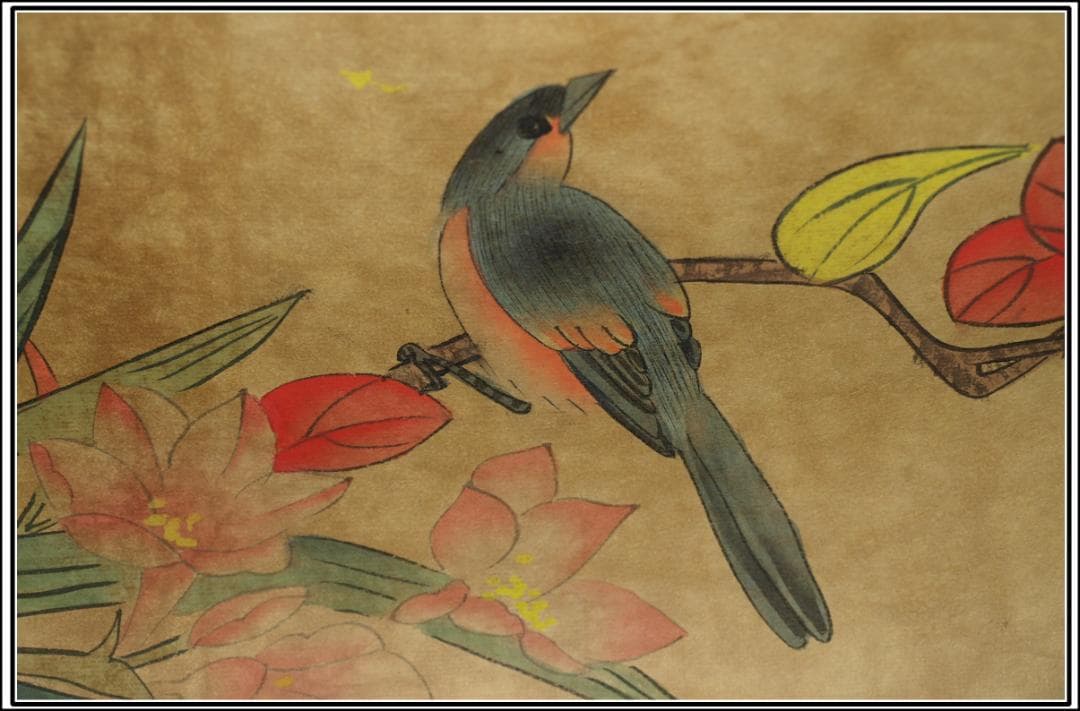 骨董市仕入れ品　中国清時代の掛軸　肉筆保証BD090A2-4