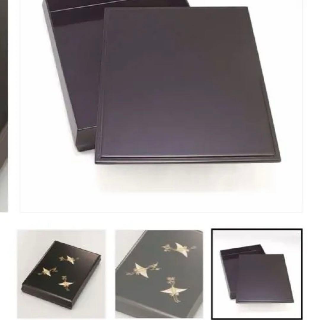 松喰鶴 うるみ蓋付手許箱