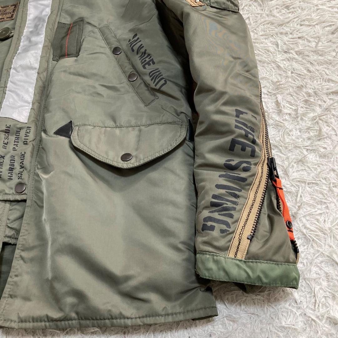 15889✨AVIREX N-3B ステンシル グリーン フライトジャケット