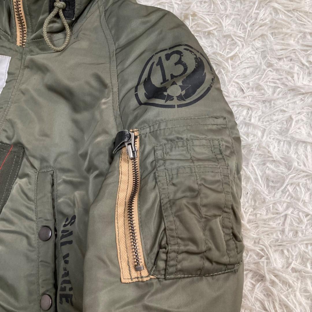 15889✨AVIREX N-3B ステンシル グリーン フライトジャケット