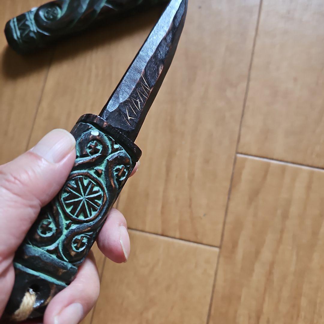 阿部紀男「ペーパーナイフ」アイヌ文様