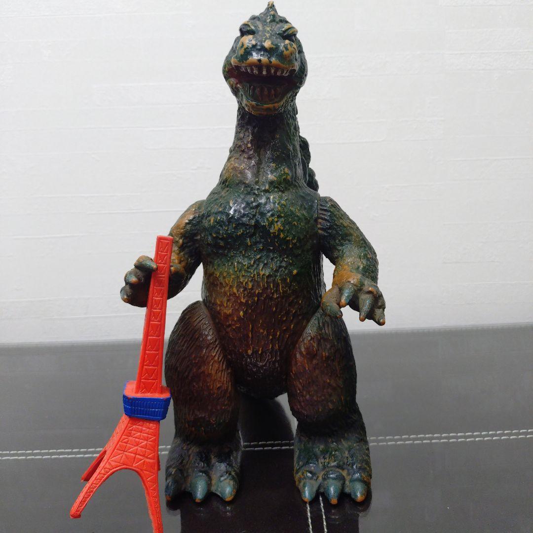 ブルマァク　ジャイアントゴジラ　当時物　ソフビ　版権シール付　ゴジラ