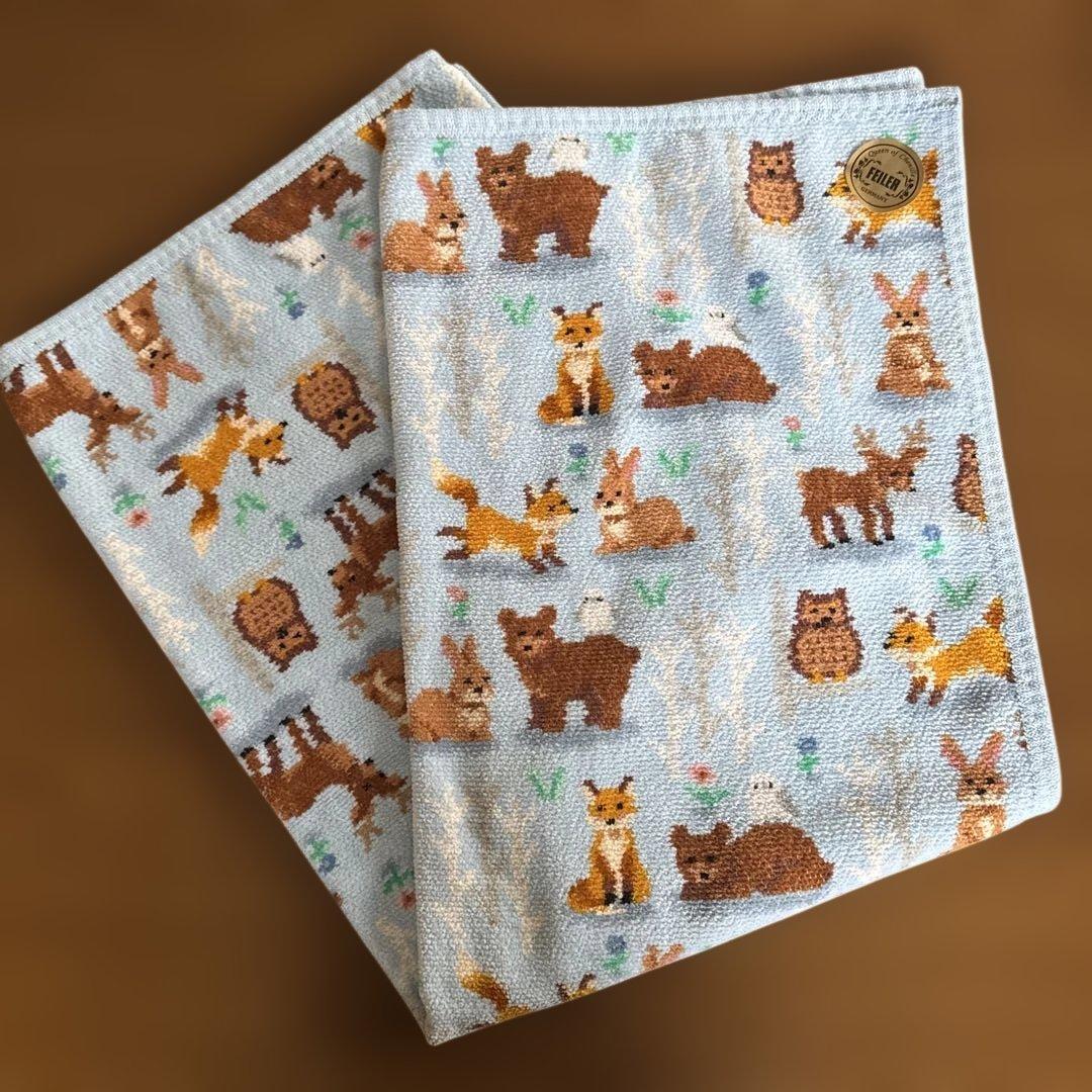 フェイラー　FEILER ウインターアニマルズ動物柄 バスタオル プティバス