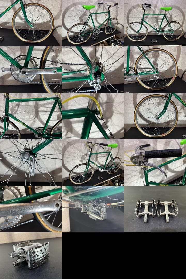 ZUNOW 24インチ クロモリ　カンパニョーロ　チューブラータイヤ　グリーン