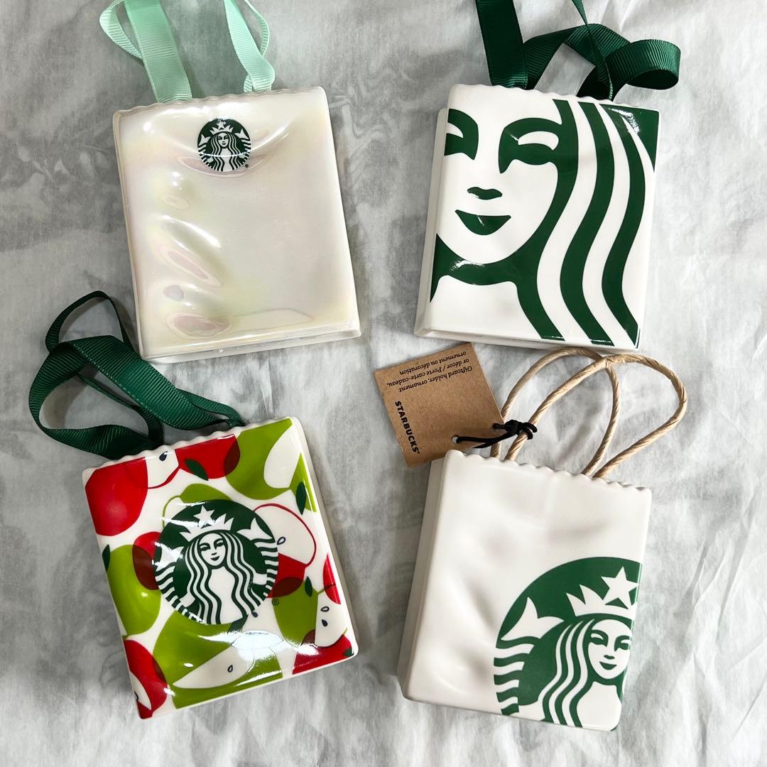 日本未発売　4個セット　スターバックス ショッパー　オーナメント　陶器
