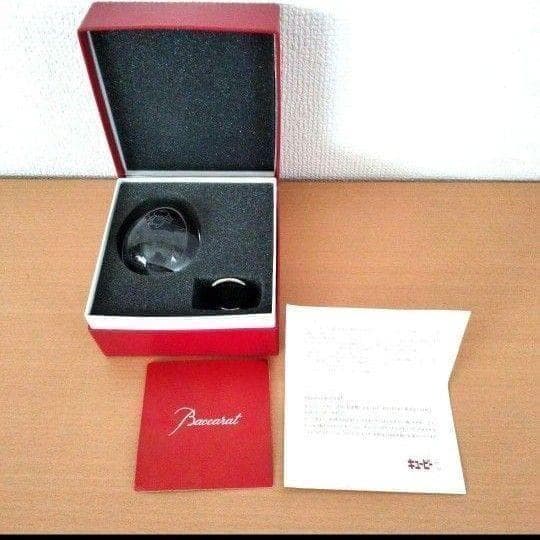 【美品】バカラ　ロイヤルエッグ 　キューピー　クリスタル卵型置物 　箱付き