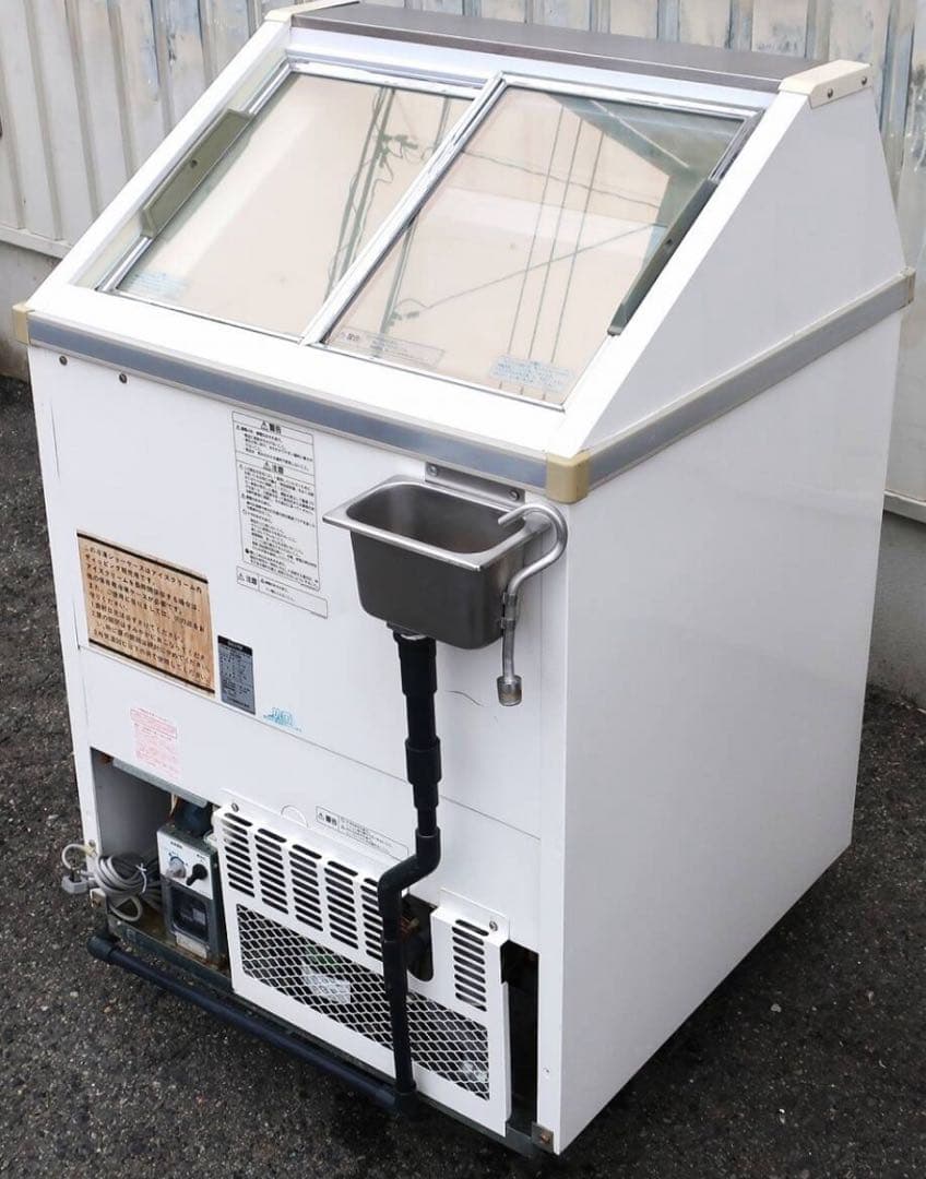 SANYO 冷凍庫 ガラス蓋付き　ディッピングケース　冷凍ショーケース　アイス