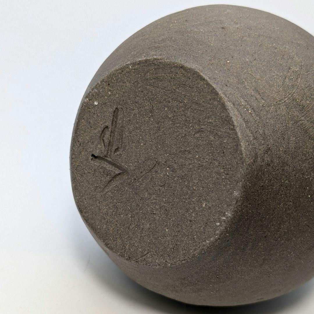 岡山県重要無形文化財 山本出 備前焼 銀彩徳利A 酒器 花器 一輪挿し花瓶 花入