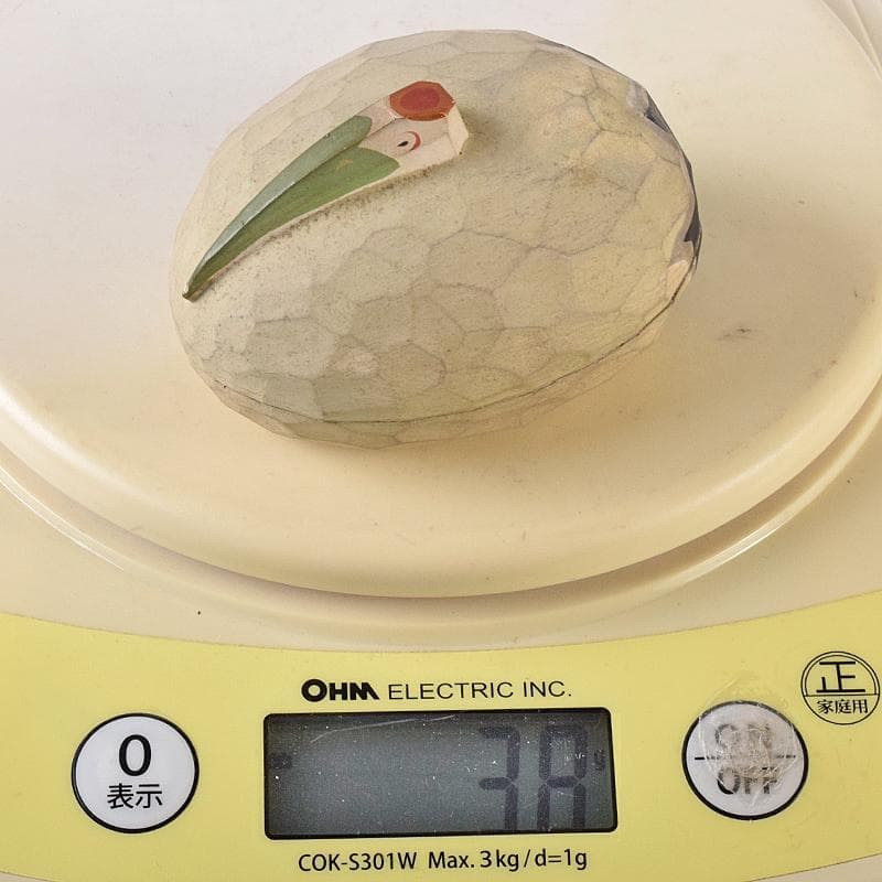 茶道具　西村雅之作　木彫　鶴香合　共箱　V　R8574