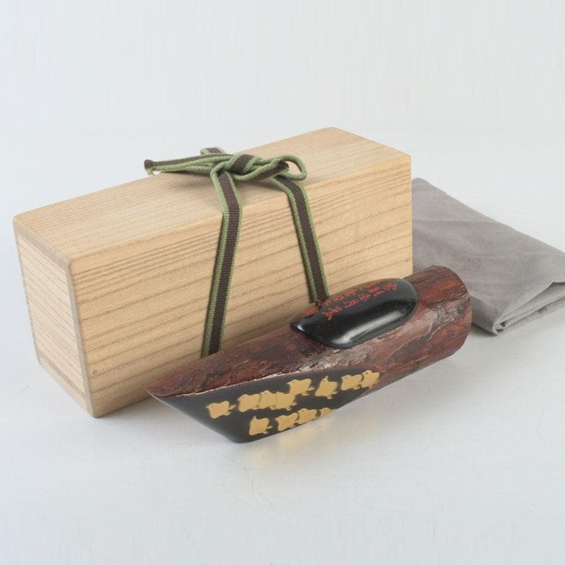 茶道具　小松幸清作　玄々斎好写　蜑小舟香合　共箱　V　9531