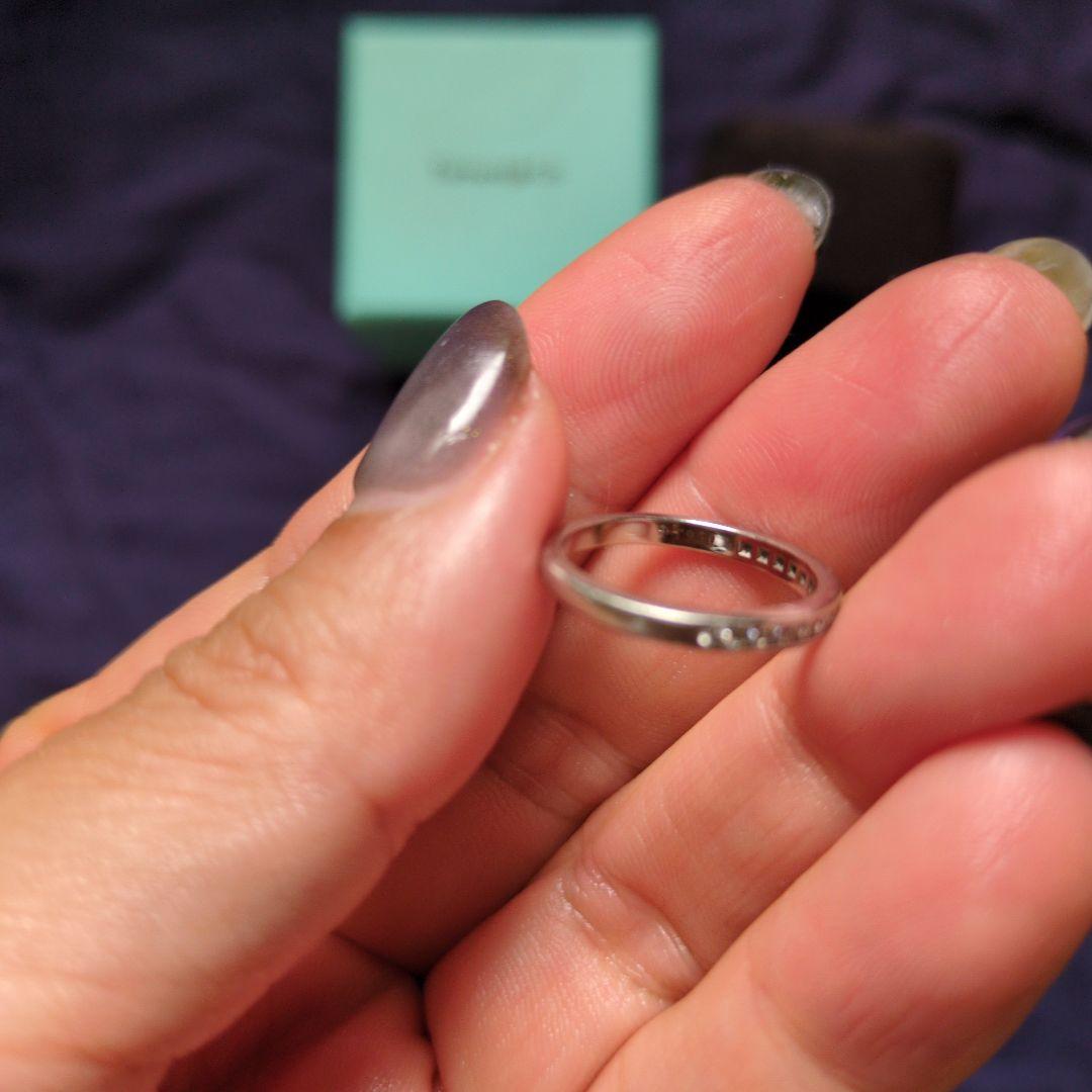 ティファニー　ハーフエタニティリング　pt950 8号