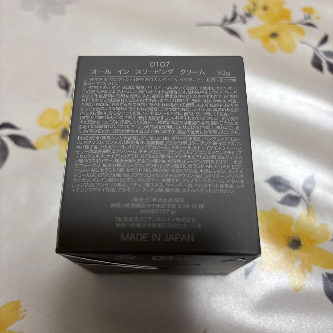 0107 オール イン スリーピング クリーム 30g